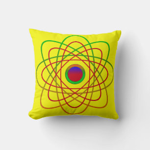 Atoms Throw Pillow Kissen