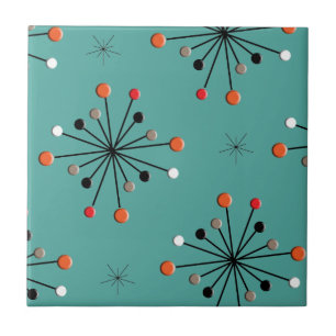 Atomsphere Star Burst Retro Patern Keramik Tile Fliese