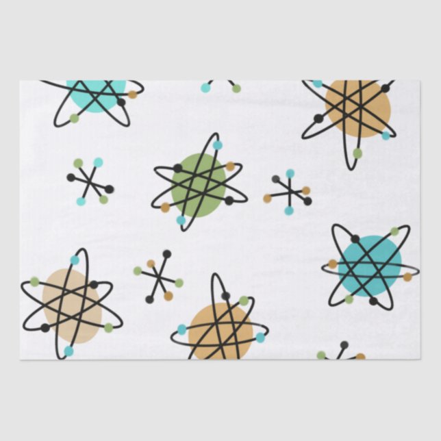 Atomspulpapier aus der Mitte des Jahrhunderts Seidenpapier (Vorderseite)