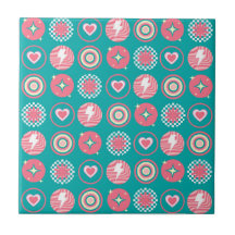 Atomstarburst-Funkel-Herz-Retroblau-Muster
