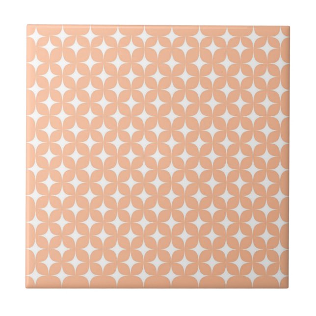 Atomstarburst-Funkeln Retro-Pfirsich-Fuzz-Muster Fliese (Vorderseite)