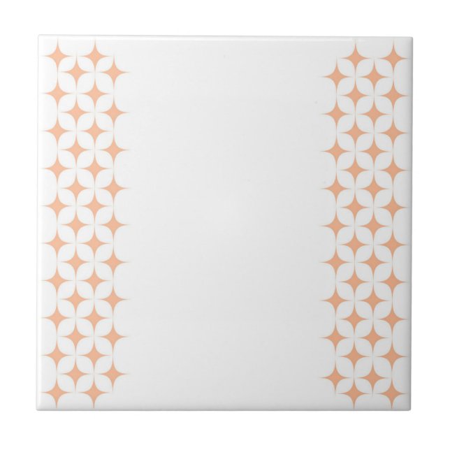 Atomstarburst-Funkeln Retro-Pfirsich-Fuzz-Muster Fliese (Vorderseite)