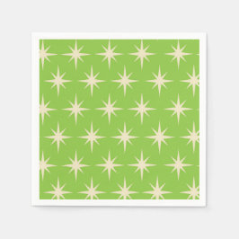 Atomstars aus der Mitte des Jahrhunderts auf dem g Serviette