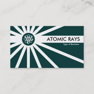 Atomstrahlen - Dunkel Aquamarin grün Visitenkarte