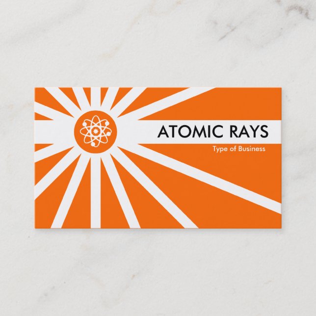 Atomstrahlen - Orange Visitenkarte (Vorderseite)