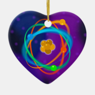 Atomstruktur Flecken Keramik Ornament