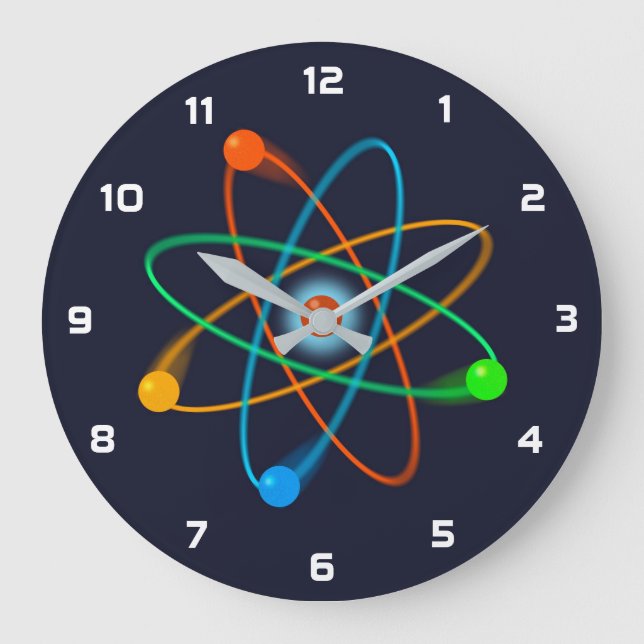 Atomstrukturwissenschaft Große Wanduhr (Vorderseite)