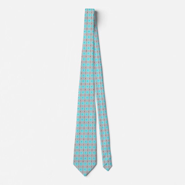 Atomturquoise Dots Neck Tie Krawatte (Vorderseite)