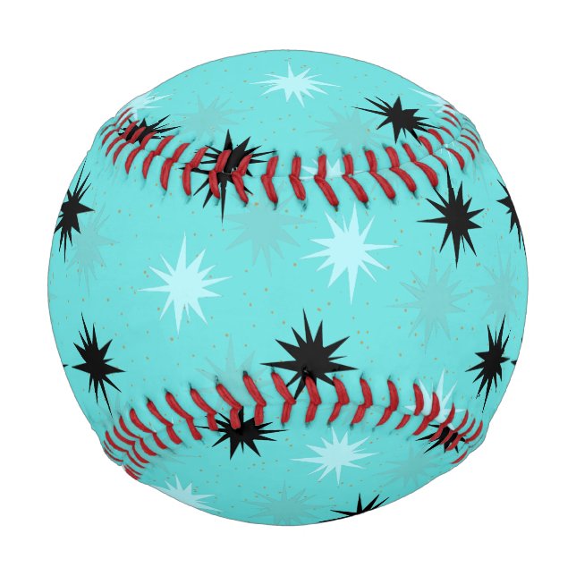 Atomturquoise Sternexplosionen Baseball (Rückseite)