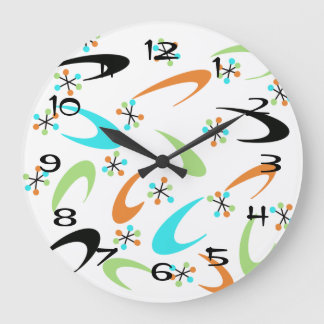 Atomuhr Mitte des Jahrhunderts Große Wanduhr