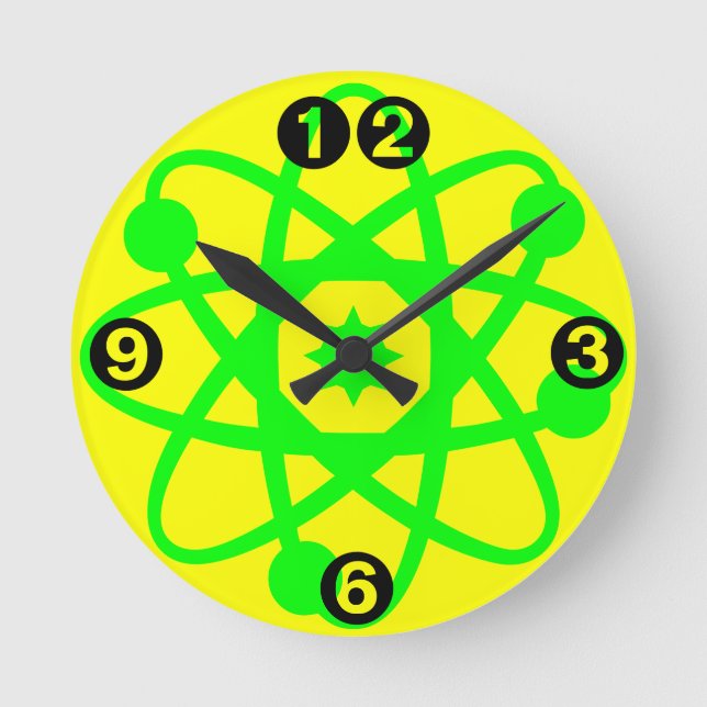 Atomuhr Runde Wanduhr (Vorderseite)