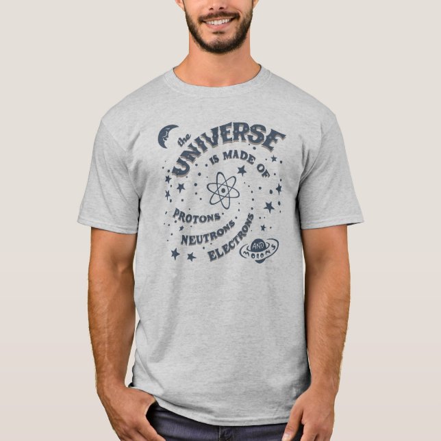 Atomuniversum-Idioten T-Shirt (Vorderseite)