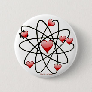 Atomvalentinsrot Herzen Button