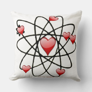Atomvalentinsrot Herzen Kissen