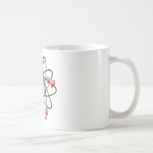 Atomvalentinsrot Herzen Tasse