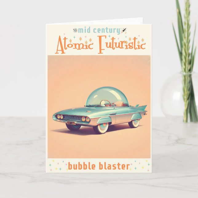 Atomwaffenfuturistisches Blasen-Blaster-Auto Karte (Vorderseite)