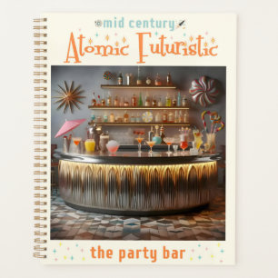 Atomwaffenfuturistisches Party-Bar Mitte des Jahrh Planer