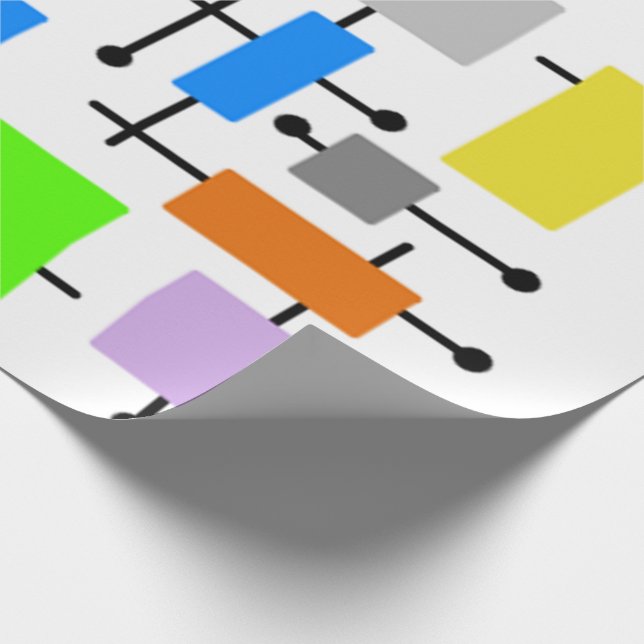 Atomwinkel Geschenkpapier (Ecke)