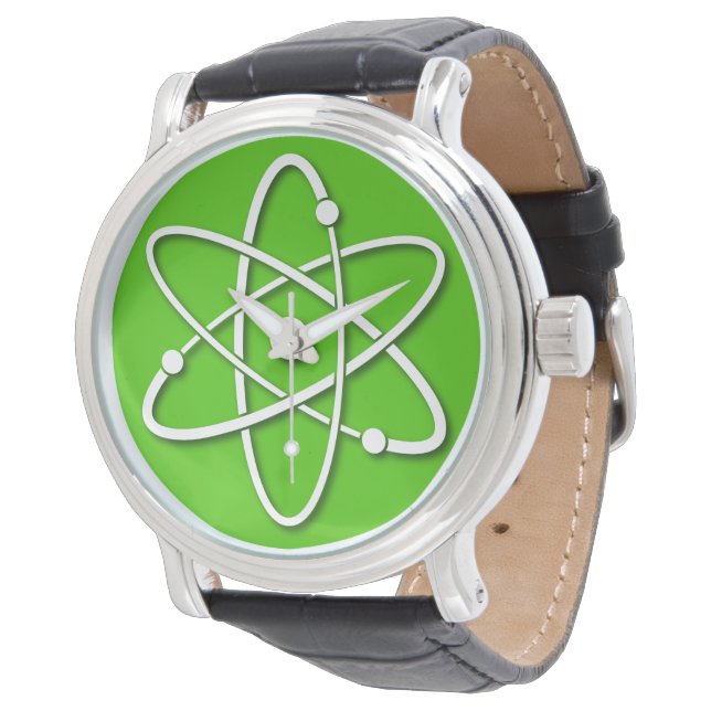 Atomzeit Armbanduhr (Schrägansicht)