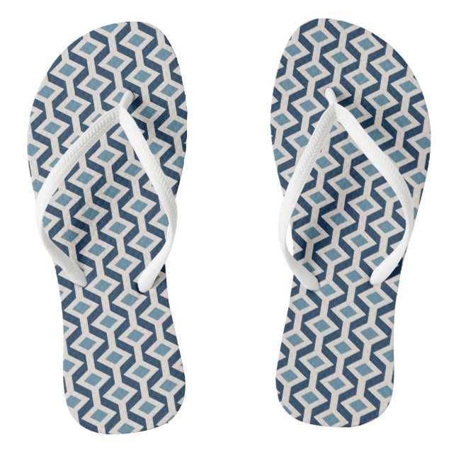 Atomzeit  geometrisches Muster Flip Flops (Fußbett)