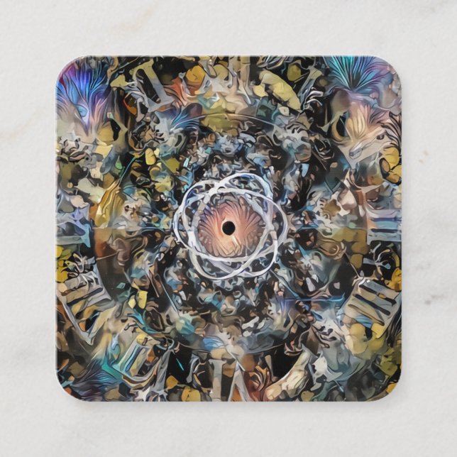 Atomzeit Quadratische Visitenkarte (Vorderseite)