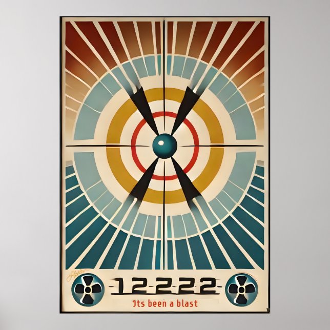 Atomzeitalter aus der Mitte des Jahrhunderts war e Poster (Vorne)