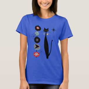 Atomzeitalter Coole Katzenkratzenkatze Mitte Jahrh T-Shirt