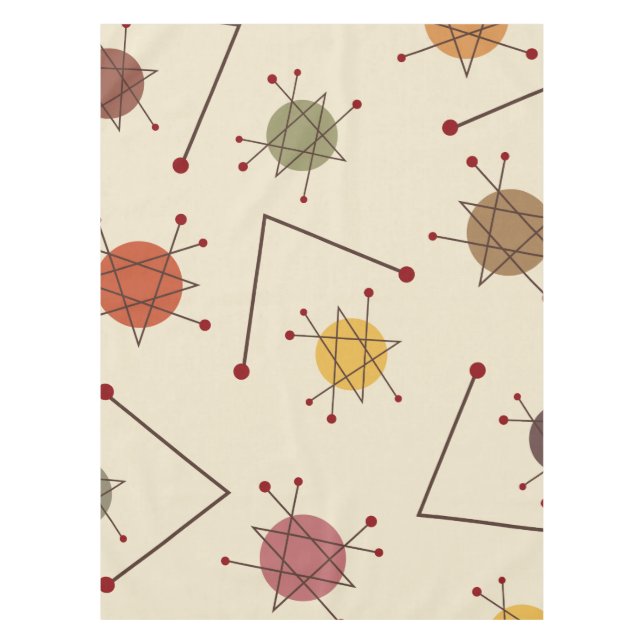 Atomzeitalter Herbst Tischdecke (Vorderseite)