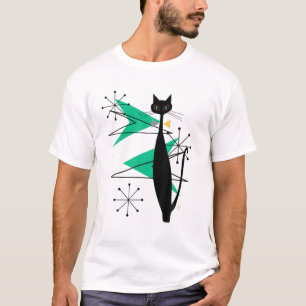 Atomzeitalter im Retro-Stil - Coole Katze T-Shirt