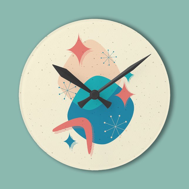 Atomzeitalter Mitte Abstrakt 17 Runde Wanduhr (Von Creator hochgeladen)