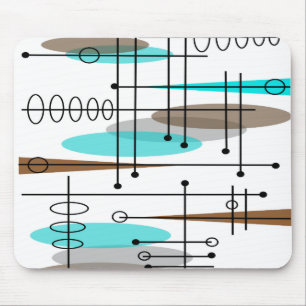 Atomzeitalter Mitte des Jahrhunderts Modernes Abst Mousepad