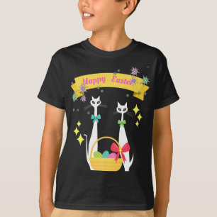 Atomzeitalter Mitte Jahrhundert Moderne Coole Katz T-Shirt