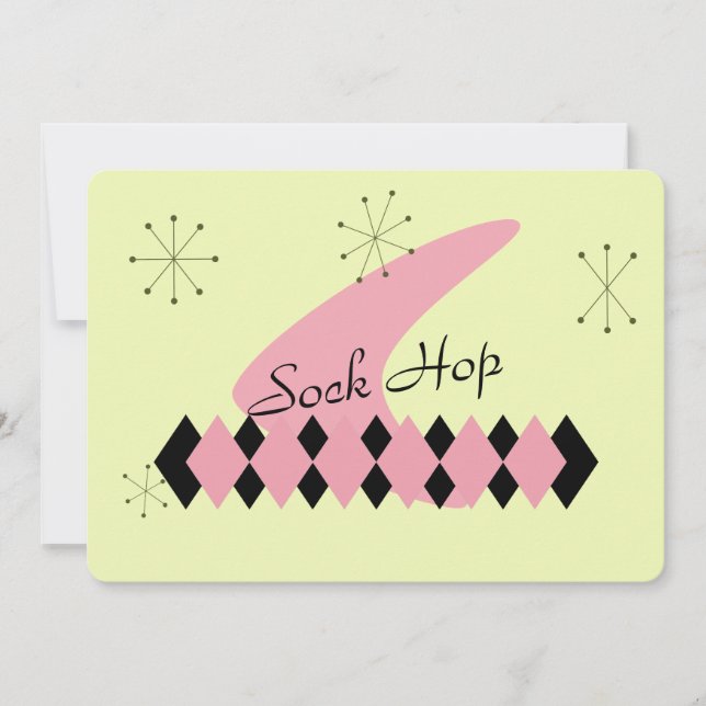 Atomzeitalter-Retro Einladung (Vorderseite)