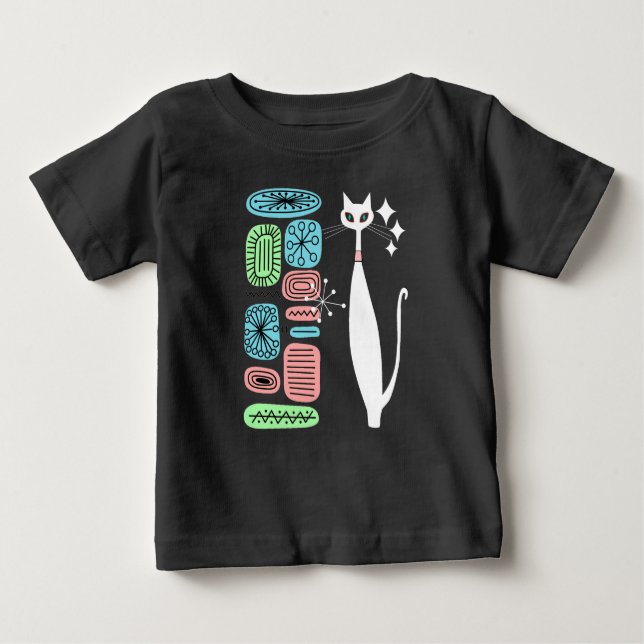Atomzeitalter Retro Mitte Jahrhundert Moderne Cool Baby T-shirt (Vorderseite)