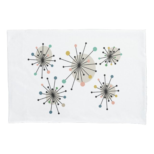 Atomzeitalter Sternexplosion Mitte des Jahrhundert Kissenbezug (Vorderseite)