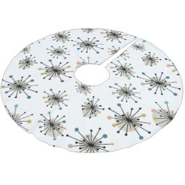 Atomzeitalter Sternexplosion Mitte Jahrhundert Mod Polyester Weihnachtsbaumdecke