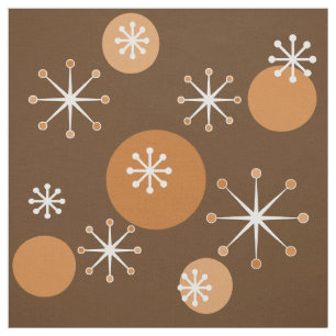 Atomzeitalter Sternexplosionen Burnt Orange Stoff