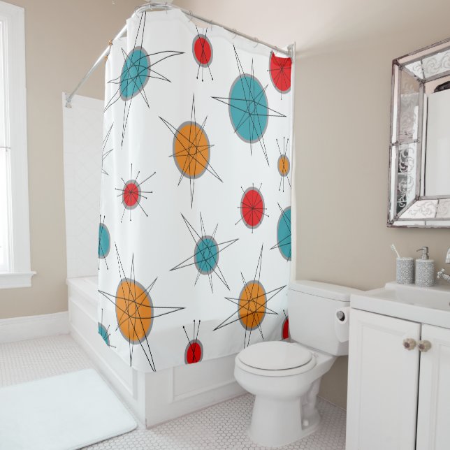 Atomzeitenrückstrahler Duschvorhang (Beispiel)