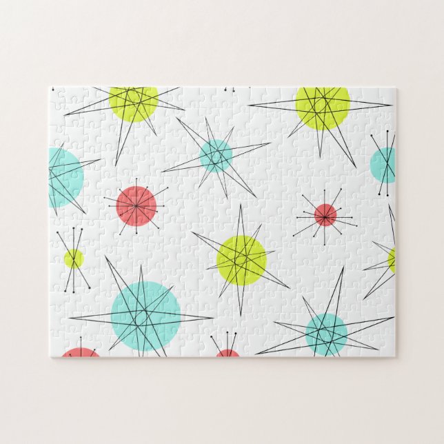 Atomzeitfarbenfrohe Planeten Puzzle (Horizontal)