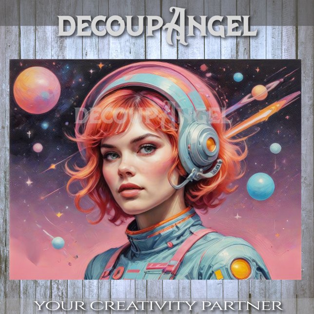 Atomzeitfrau im Weltraum #2 Seidenpapier (Von Creator hochgeladen)