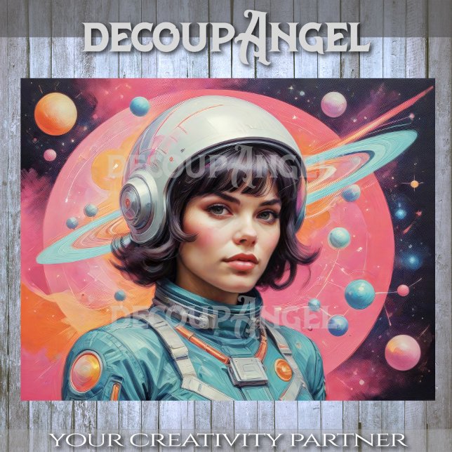 Atomzeitfrau im Weltraum #3 Seidenpapier (Von Creator hochgeladen)