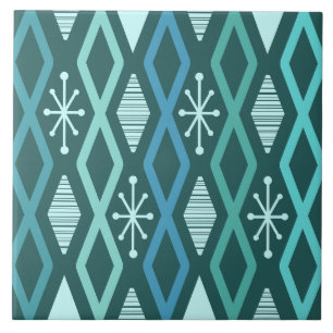 Atomzeitkolumnen Aquamarin Fliese