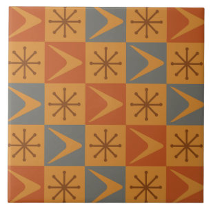 Atomzeitkreuz Karussell Burnt Orange Fliese