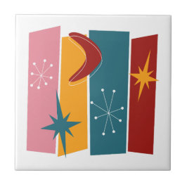 Atomzeitmitte Rechtecke Boomerang Sternexplosion M Fliese