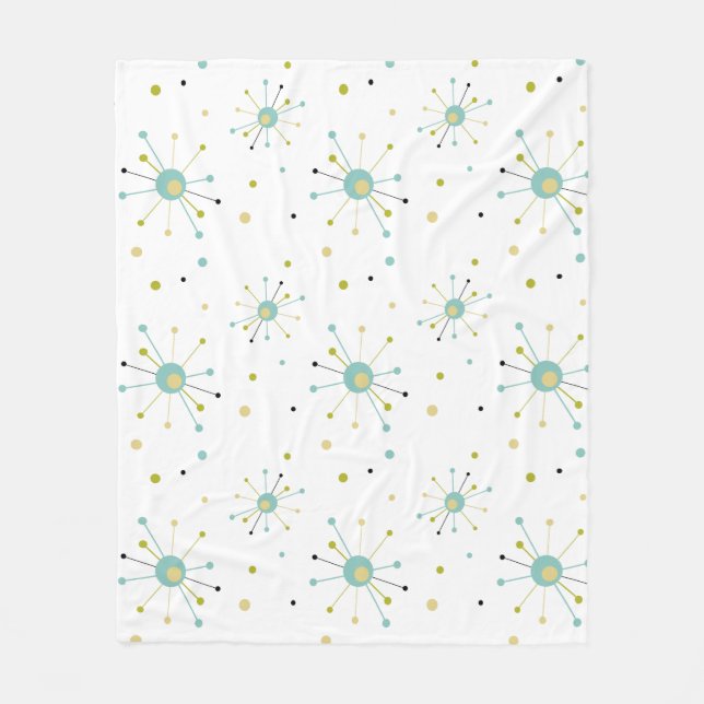 Atomzeitmuster Moderne Sternexplosion Mitte des Ja Fleecedecke (Vorderseite)