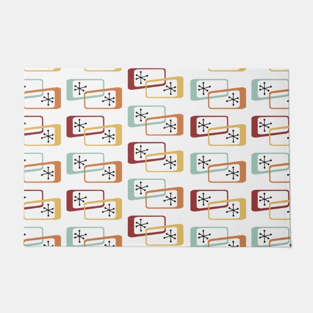 Atomzeitwinkel mehrfarbig fußmatte (Vorderseite)