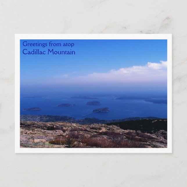Atop Cadillac Mountain Postkarte (Vorderseite)