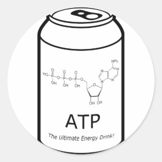 ATP Energy Drink Runder Aufkleber