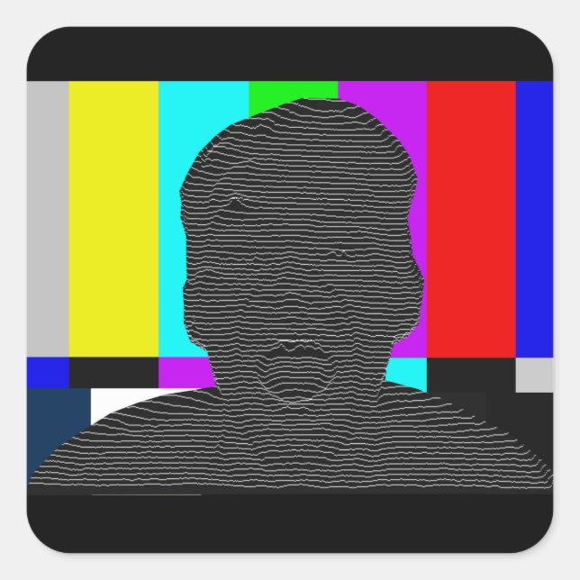 Atrapado Quadratischer Aufkleber (Vorderseite)