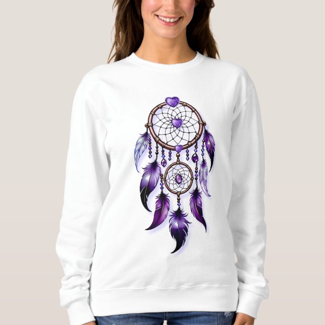Atrapasueños corazón de Amatista Sweatshirt (Vorderseite)